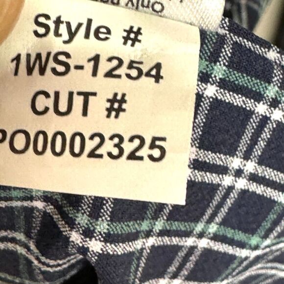 Mizzen + Main Leeward Classic Cut Shirt Size Large Blue Plaid Long Sleeve Button - Picture 7 of 7